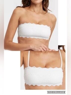 Auden Convertible Eyelet Bandeau Strapless Bra